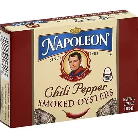 Chili Pepper Smoked Oysters 3.75 oz cans (Pack of 12)
