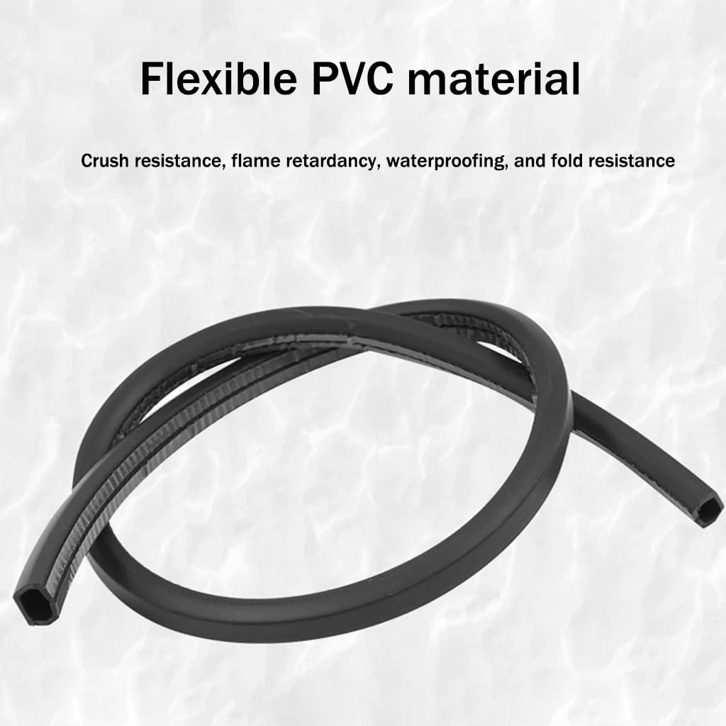 Cubrecables para Suelo De Hogar Y Oficina，Protector De Cables Autoadhesivo De PVC Blando，Fácil De Desenrollar/Canal Interior: 7 Mm / 0,28 Pulgadas(Grigio,10M)