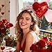 PHALIN Valentine’s Day Headbands for Women Enamel HAPPY VALENTINES DAY Hairbands Sweet Holiday Party Valentine’s Day Gifts (Rose Red)
