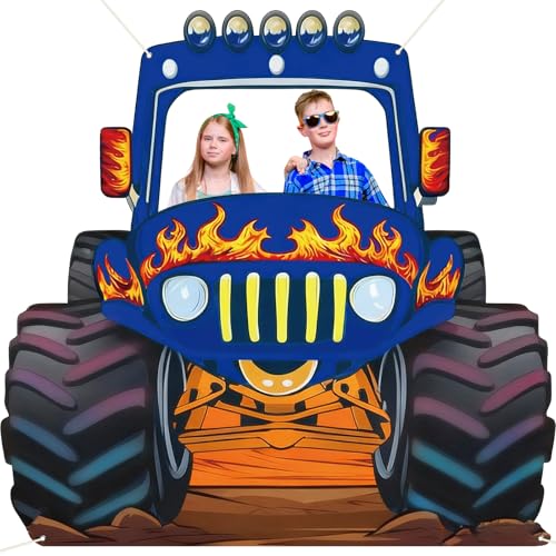 Monster Truck Photo Backdrop Banner Large Monster Truck Shaped Photo