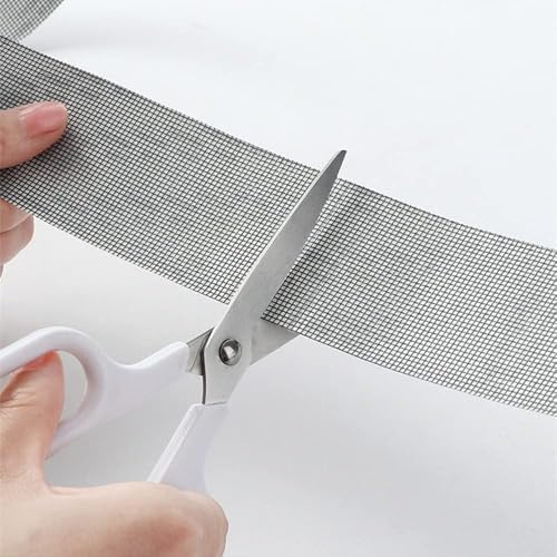 Image of Waterproof adhesive mesh tape for repairing window screens, doors, mosquito nets-strong, flexible mesh patch to fix holes and tears.