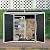 Wekuku 8x6 ft Resin Outdoor Storage Shed with Two-Window and Double-Door, Plastic Shed with Floor for Gargen, Patio, Yard, Lawn, Grey (1 Doors) (Black, 8x6 ft)