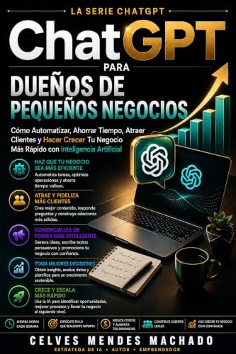 ChatGPT para Dueños de Pequeños Negocios: Cómo automatizar, ahorrar tiempo, atraer clientes y hacer crecer tu negocio más rápido usando inteligencia ... ... (La Serie ChatGPT nº 1) (Spanish Edition)
