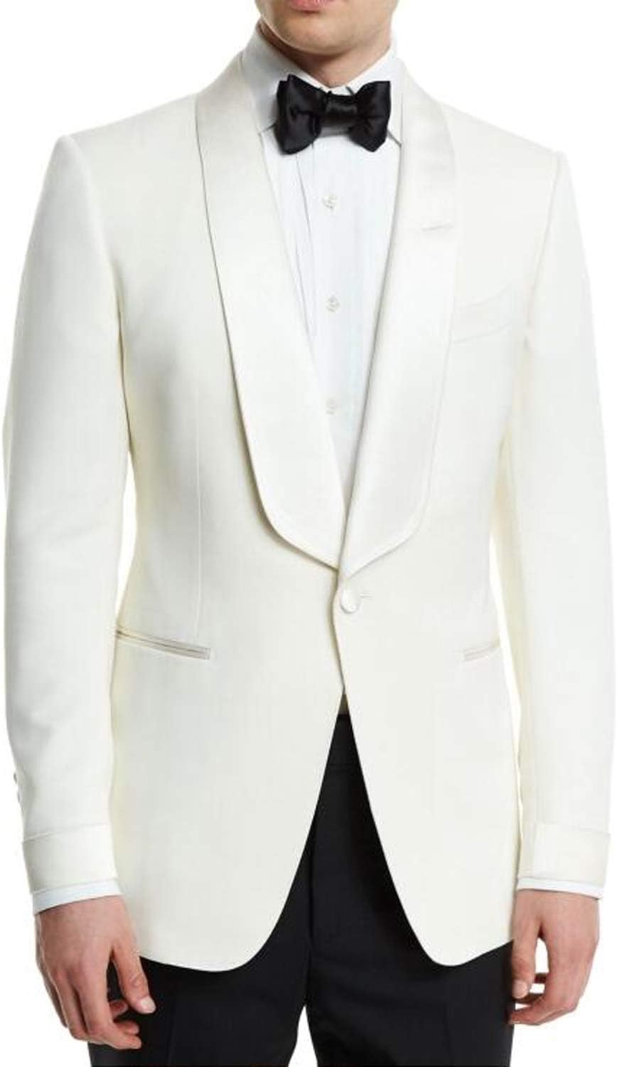 Kromoc Men's 2 Pieces Suit One Button Suit Formal Tuxedo