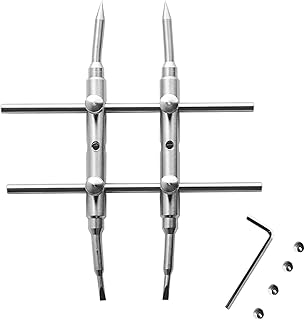 カニ目レンチ カニメレンチ レンズ分解工具 カメラレンズスパナ 10-110mm調整可能 双頭デザイン 先端円弧 ステンレス鋼製 DSLRカメラレンズ用