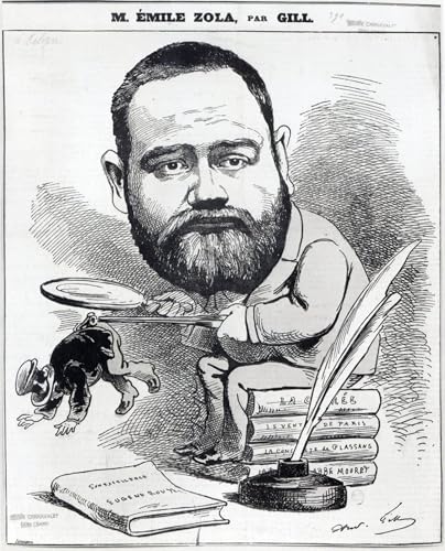 Affiche toile Emile Zola portrait Andre Gill impression deco mural 60x90cm