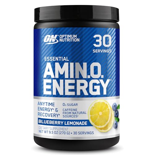 Image of Optimum Nutrition Amino Energy - Pre Workout with Green Tea, BCAA, Amino Acids, Keto Friendly, Green Coffee Extract, Energy Powder - Blueberry Lemonade, 30 Servings (Packaging May Vary)
