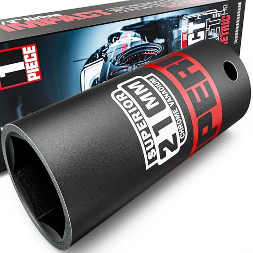 Image of 1 /2 inch Drive Impact Socket, 21 mm Deep Socket, Metric, 6 Point, CR-V, for Automotive Maintaince, Mechanical Equipment Maintaince