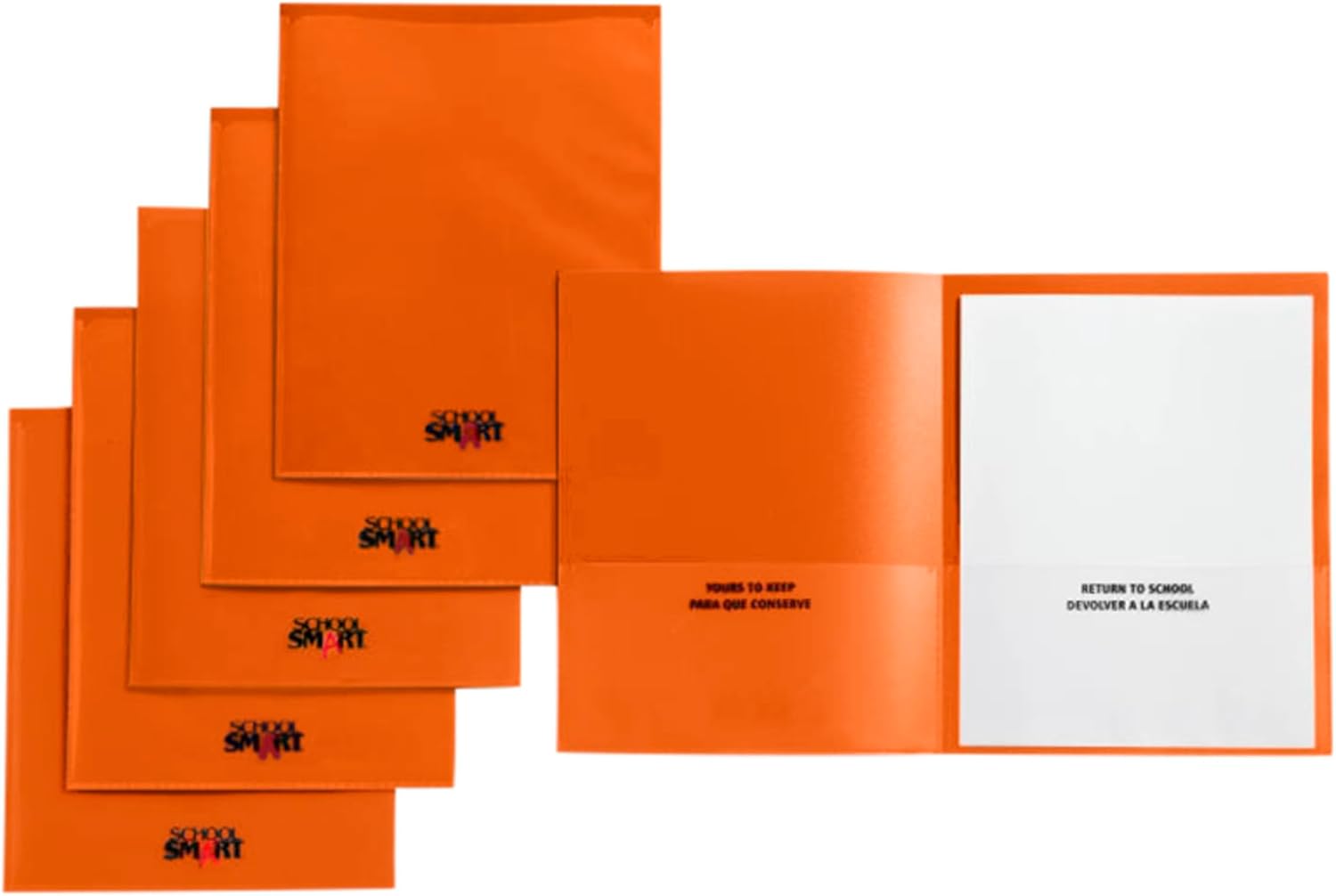 Folder TAKE Home Heavy Duty Orange SCHOOL SMART Pack of 24