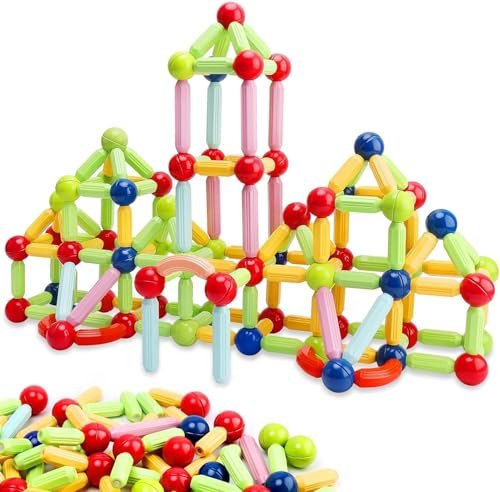 Image of Sky Tech Magnetic Sticks Building Blocks for Kids Toys for Girls | Magnetic Toys for Boys Age 3+Year 4 5 6 7 8 10 12 14 Old Educational Stem Learning Magnet Stick with Balls Game (25 pcs)