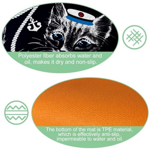 Tapis de cuisine absorbant lot de 2 lavables avec envers de sol antidérapant
