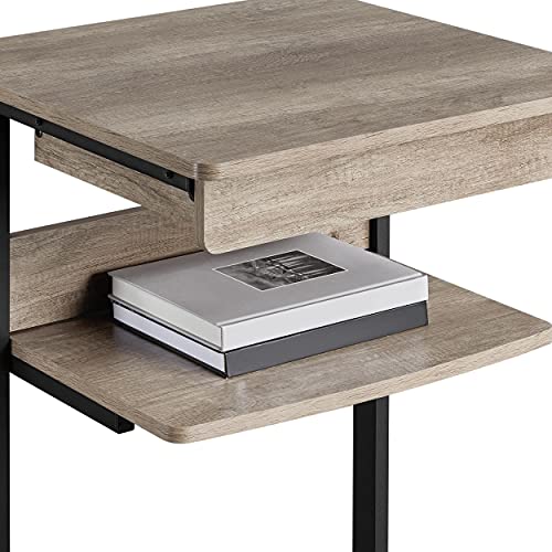 Yaheetech Rolling Computer Desk With Drawer & Keyboard Tray, Mobile Laptop Desk Cart Standing Computer Workstation For Home Office, Gray #TOP6