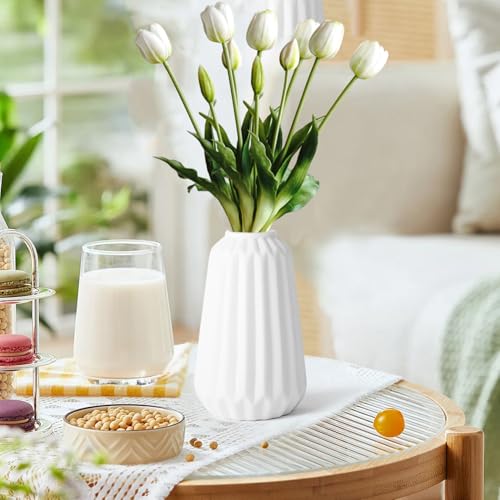 Tulipanes artificiales decorativos para salones y dormitorios centros de mesa elegantes 7