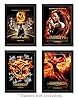 The Hunger Games Signed Movie Collection Wall Art Posters, Collectors Set of 4 x A4 Size Prints Preprinted Signatures #1