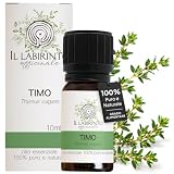Olio Essenziale Timo puro alimentare Il Labirinto Officinale - Oli Essenziali Naturali - Olio essenziale per Diffusori e Umidificatori, Aromaterapia - 10ml