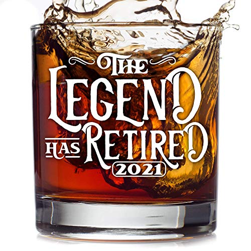 Funny Whiskey Glass The Legend Has Retired Great Grandpa Whisky Glass, Dad Whisky Liquor