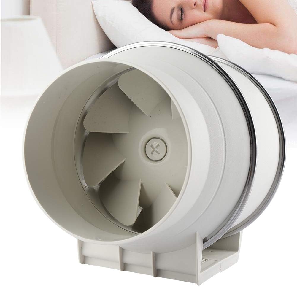 Ejoyous Ventilador de Tubería de 100 mm, 540 m³/h Flujo Mixto, Ventilador de Tubería con de Salida de Aire Potente para Ventilación de Viviendas, Enchufe Europeo de 220 V (6 pulgadas)