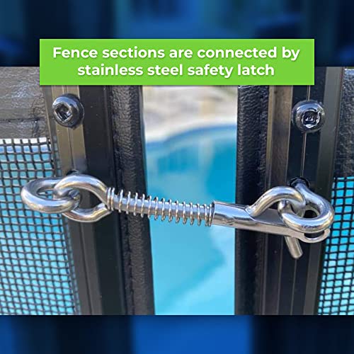 Pool Fence DIY by Life Saver Fencing Section Kit, 4 x 12-Feet, Black by Life Saver Pool Fence - Used condition - Image 7