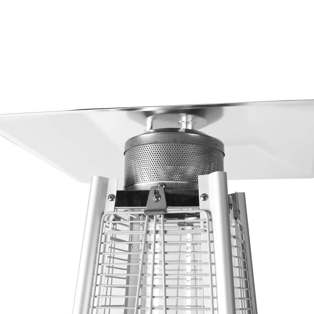 Suinga Stufa a Gas Piramide, Stufa Terrazza Nera, Riscaldatore Patio a Gas Butano e Propano 13KW