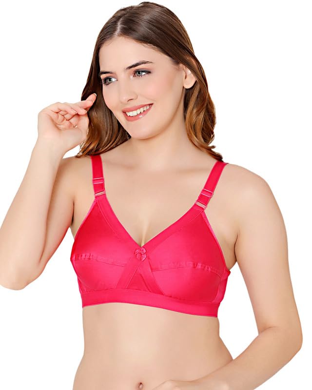 BODYCARE Women’s Cotton Blend Wirefree Adjustable Straps Comfortable Non Padded Bra-6591Co BODYCARE Women’s Cotton Blend Wirefree Adjustable Straps Comfortable Non Padded Bra-6591Co