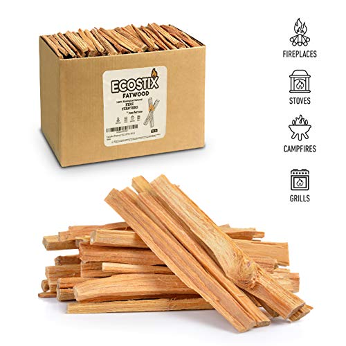 EasyGoProducts Approx. 120 Eco-Stix Fatwood Starter Kindling Firewood Sticks Wood Stoves Camping Firestarter Fire Pit BBQ, 10 Lbs