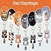 Imagen de ZOSIGN 7 Piezas Llavero de Gatos Mini Adorables Gatitos Colgantes de Bolso Regalos para Amantes de los Gato Mujer Pequeños Lindo Decoración de gatos Divertidas Regalo para Ella Él Mejor Amigo
