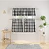 3 pc cotton classic country farmhouse kitchen window curtain black white buffalo check tier valance set 54 x 18 27 x 30  urban country home decor