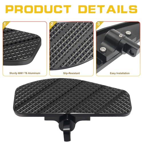VPZMT Mini Rider's Footpegs Floorboards Pedal for Harley Softail Standard, Low Rider, Street Bob, Fat Bob, Dyna, FX 1984-2017, For 10mm Universality Road king, Road glide, Electra glide, Street glide by VPZMT - Image 5