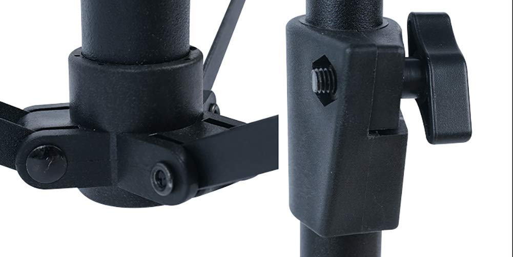 Tragbarer und zusammenklappbarer professioneller Notenständer, höhenverstellbarer mehrfarbiger Notenständer aus Metall (1,58 m/1,8 m), geeignet für Musiker und Profis (Farbe: Schwarz, Größe: A) (Sch