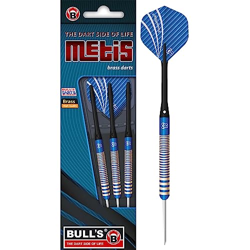 Fléchettes en Acier Bulls Metis avec Grip Haute Précision