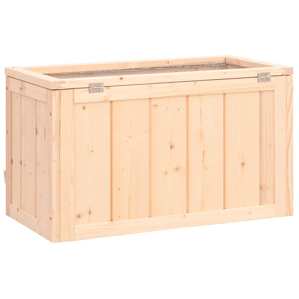 Jaula para hámsters, 60 x 30 x 35 cm, madera maciza | Casa de roedores para salón con ventana de cristal acrílico y bandeja inferior extraíble para facilitar la limpieza.