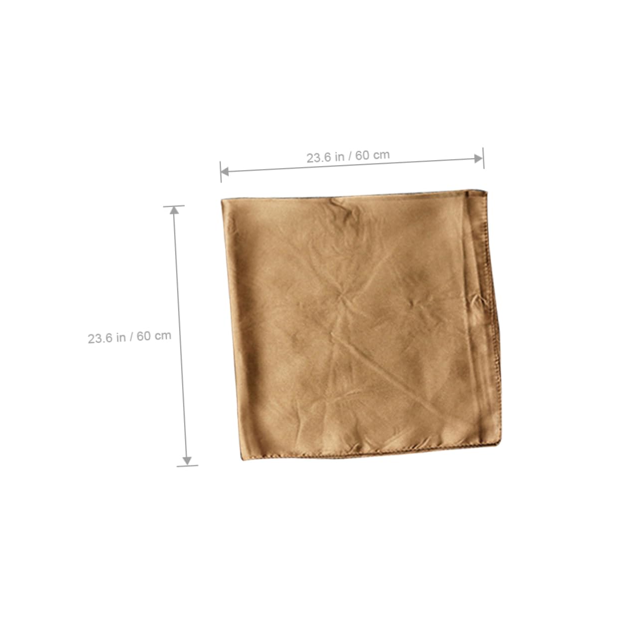 9piezas Bufanda Para Mujer Accesorio De Moda Color Sólido Pañuelo Cuadrado Dorado