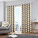Fusion - Funda de cojín (100% algodón), diseño de chevrón, algodón, ocre, Curtains: 90" Width x 90" Drop (228 x 228cm)