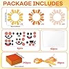 Qyeahkj 36 Set Summer Sun Suncatchers Crafts for Kids DIY Fall Sun Window Tissue Paper Craft Kit Hanging Decor for Autumn Classroom Home Activity Art Project Birthday Party Favor Gift #1
