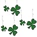 6PCS St Patrick’s Day Shamrock Decorations - Green Clover Tree Party Ornaments Supplies