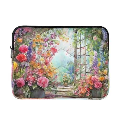 Funda para portátil de 13-14 pulgadas, flores vintage