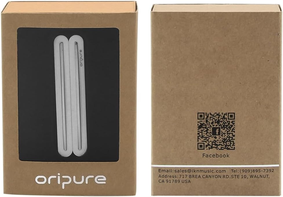 OriPure Hot Dual Rail Pickups Alnico5 Single-Coil-Sized Humbucker 10-11K Fit ST/SQ Style Electric Guitar, White