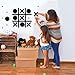 Magnetic Tic Tac Toe Wall-Mount Game,Game Room Decor,Modern Wall Decals for Kids Room,Classroom&Offices,Best Gift for Family, Friends (Black)