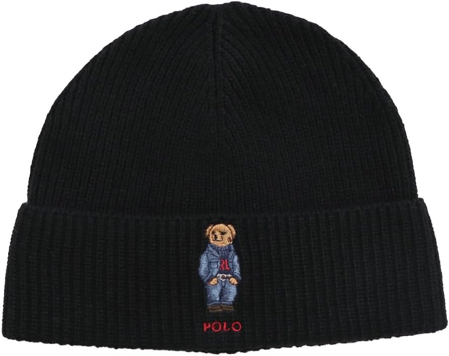 Men's Solid Denim Bear Beanie