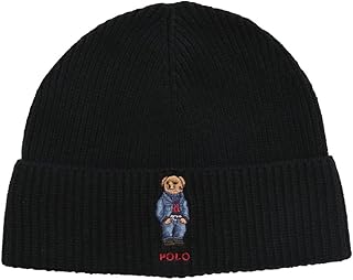 POLO RALPH LAUREN Men's Solid Denim Bear Beanie