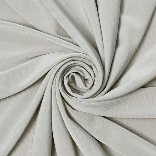 Fabric Polyester Knit Jersey 58" Wide by The Yard (5 Yard, Silver)