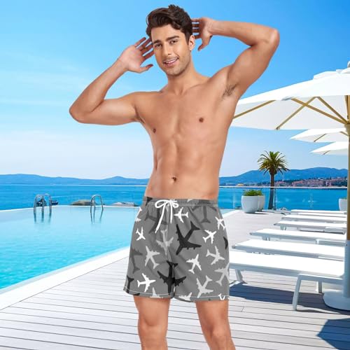 Mens Swim Trunks Swim Shorts Quick Dry Beach Shorts with Compression Liner and Zipper Pocket4