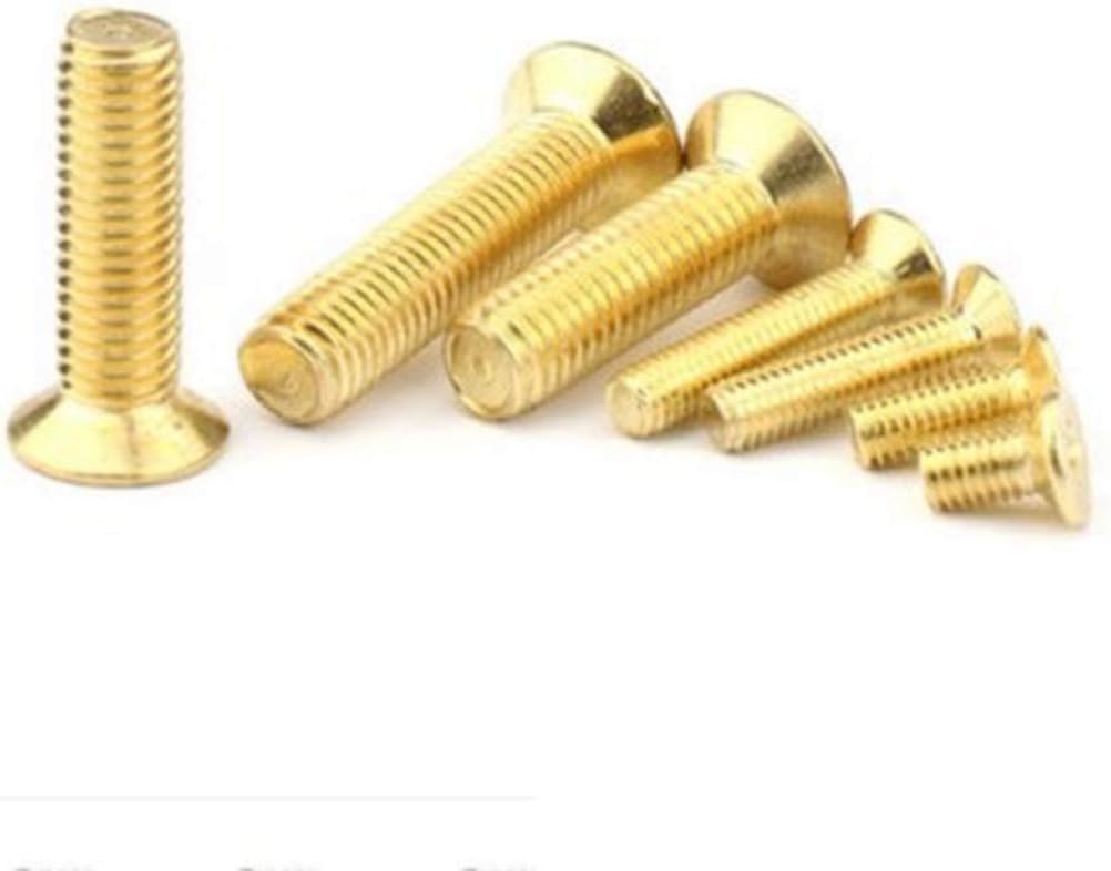 Tornillos Cruzados,Tornillos autorroscantes,100 Piezas M4 M5 M6 Tornillos de máquina de Cabeza avellanada Plana empotrada en Cruz de latón(40mm M4)