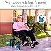 Vive Mobility Bariatric Transport Wheelchair for Adults - Supports 450lbs - Foldable, Heavy Duty Travel Wheel Chair - Portable, Transfer Aid with Swing Away Footrests & 22 Inch Wide Seat
