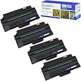 USUPERINK Black High Yield Compatible Toner Cartridge Replacement for Samsung MLT-D105L 105L MLTD105L to use with ML-2525 ML-2525W ML-2545 ML-1915 SCX-4623F SCX-4623FN SF-650 Printer (4 Pack)