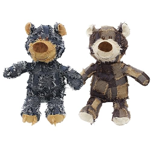 Image of MAXBECK Dog Companion for Heavy Chewers- Indestructible Robust Bear Dog Toy, Resistant Squeaky Dog Toys for Heavy Chewers, Unbreakable Stuffed Plush Dog Toys for Aggressive Chewers (E-Navy+Purple)