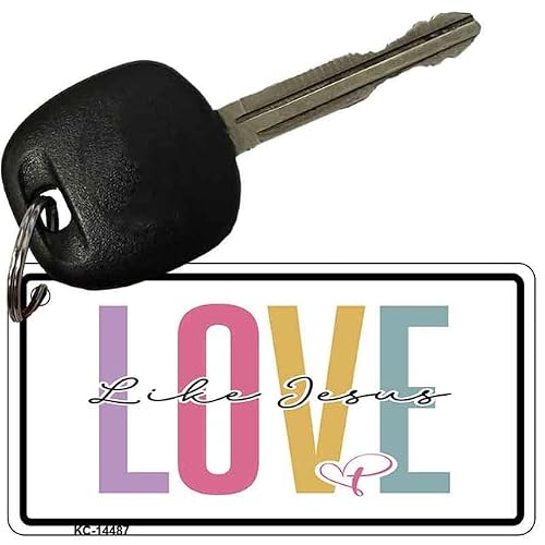 Love Like Jesus Inspirational Keychain, Aluminum Bag Tag, 3 x
