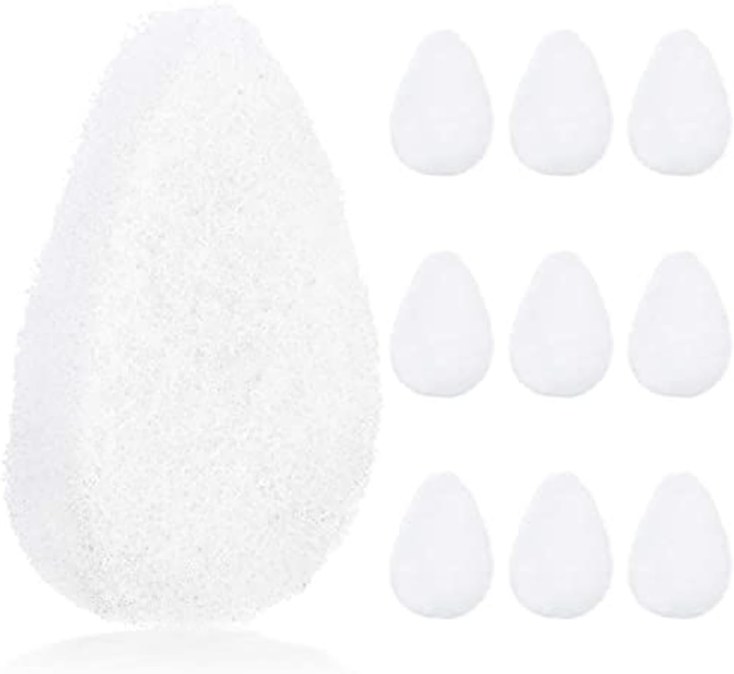 IMPRESA 20 Pack Facial Sponge for Daily Deep Cleansing - Buff Style Exfoliating Pads for Removing Dead Skin, Dirt & Makeup - Made in The USA - Regular (10 Pack) & White (10 Pack)