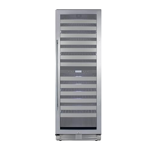 Summit Appliance SWCP2163CSS 24" Wide Dual-Zone Wine Cellar, Built-in Capable, 2 Temperature Zones, Digital Thermostat, 163 Bottles Capacity, LED Lighting, Factory-Installed Lock