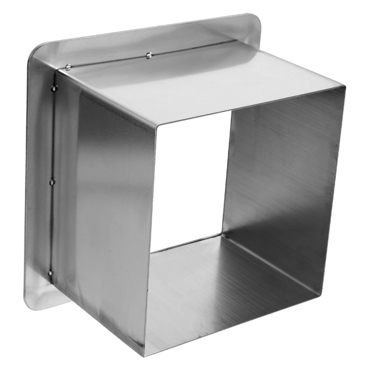 STOBAZA 6.3 Inch Square Drop-in Trash Chute, 304 Stainless Steel Built-in Countertop Trash Can Grommet for Kitchen Waste Bin, Rustproof & Easy-Clean Insert for Seamless Cabinet Design